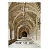 Календар Axent 2024 рік настінний А3 "Stone Art", 13 аркушів 8804-24-3-A