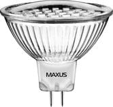 Электролампа Maxus LED MR16 30 SMD 1,5W 3000K 220V 1-LED-201