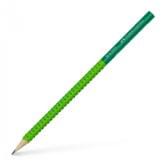 Олівець Faber-Castell чорнографітний Grip 2001 В, два тона, зелено - салатний 517060