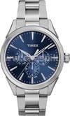 Наручные часы TIMEX Chesapeake кварцевый, мужской, синий, браслет металлический серебряный Tx2p96900
