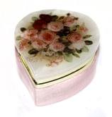 Скринька ювелірна SOVRANI 6,5 х 6 х 3,5см, з алебастру, малюнок - букет троянд 202-0051