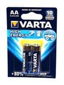Батарейка VARTA High Energy LR6 AA MN1500 Alkaline, 2 штуки под блистером, цена за упаковку LR6 AA BLI2
