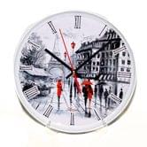 Часы  настенные на керамической основе круглый Париж d=30 см