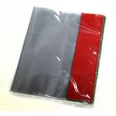 Обкладинка для зошита А5, 205 х 346 мм, прозора, кольорові поля, ціна за упаковку 26087-00