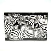 Альбом-планшет для малювання А5 30 аркушів, 120 г/м2, чорний папір, клеєний BL5930