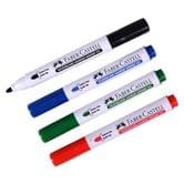 Набор маркеров для доски Faber - Castell 4 штуки: черный, синий, зеленый и красный 159304 /159312