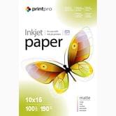 Фотобумага PrintPro матовая 190г 10x15 PМ190-100 листов PME1901004R