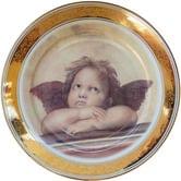 Тарелка декоративная Gloria handwork Ангел, золотая кайма, d = 32см 2414-1393В(2)