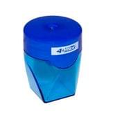 Точилка 4Office з контейнером, кругло-прямокутна, пластикова, синя 4-369-06