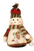 Підвіска-ялинкова прикраса "Сніговик" h=16,5 см, з декоративною вишивкою,виріб для новорічних свят NC13-320/2