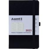 Еженедельник датированный Axent 2023 "Partner Strong" 125 х 195 мм, на резинке, черный 8505-23-01-A