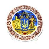 Блюдо декоративне d=24 см, керамічне, настінне Українська символіка