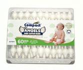 Ватные палочки ANGELS Baby 60 штук в пластиковой коробке СС-304