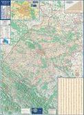 Львовская область. Карта автодорог М1 : 200000, 134 х 98 см, настенная, бумага / ламинация / планки