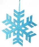 Підвіска сніжинка d=25 cм, голуба JAX-60003AB