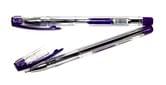 Ручка масляна Hiper Selfy 0,7 мм, прозорий корпус, колір стрижня фіолетовий HO-535