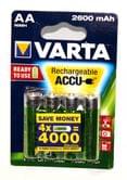 Аккумулятор Varta ACCU AA 2600mAh BLI 4 NI - MH, 4 штуки под блистером, цена за упаковку