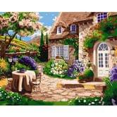 Картина по номерам Идейка 40 х 50 см "Уютный дворик", холст, акриловые краски, кисточки KHО2505