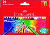 Олівці воскові Faber-Castell 24 кольори 75 мм Wax Crayons, картона коробка 120057