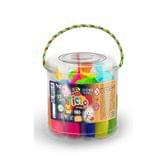 Набір креативної творчості Danko Toys "Тісто для ліпки Fluoric" 22 кольори, пластикове відро 3+ TMD-FL-22-01U