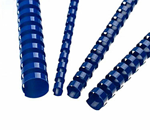 Пружини пластикові Agent 8 мм, зшивають до 40 аркушів, сині, 100 штук в упаковці 1308731