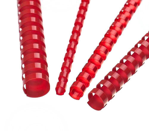 Пружини пластикові Agent 8 мм, зшивають до 40 аркушів, червоні, 100 штук в упаковці 1308751