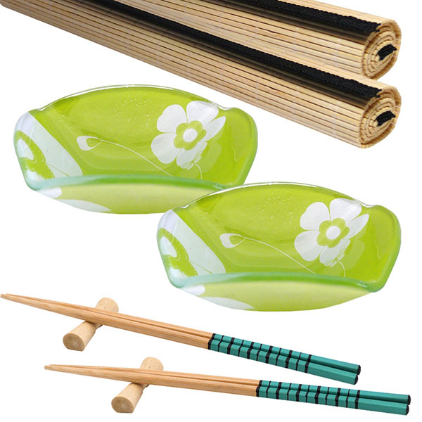 Комплект для суші на 2-і персони. Матеріал-кераміка,бамбук. 220-2042