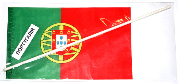 Прапор Португалія 14,5 х 23 см настільний, поліестер П-3