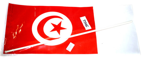 Прапор Туніс 14,5 х 23 см настільний, поліестер П-3