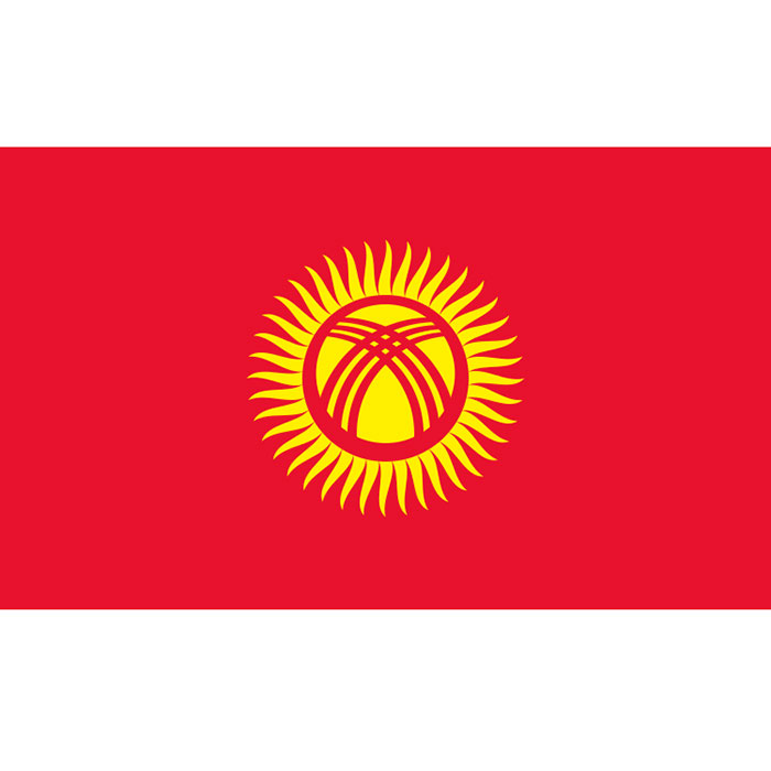 Прапор Киргизстан 14‚5 х 23 см настільний, поліестер П-3