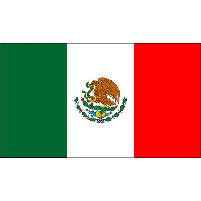 Прапор Мексика 14,5 х 23 см настільний, поліестер П-3