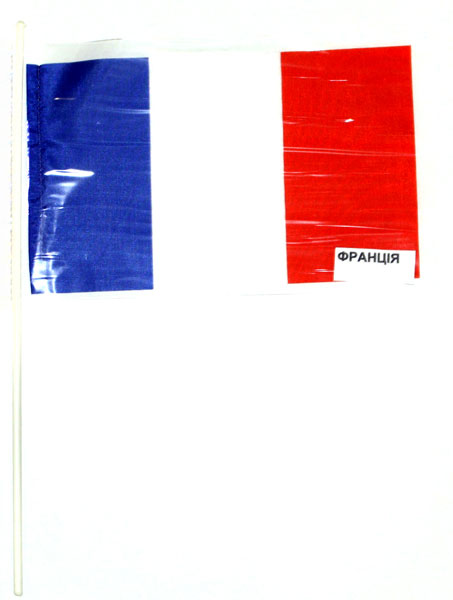 Прапор Франція 14,5 х 23 см настільний, поліестер П-3