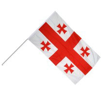 Прапор Грузія 14‚5 х 23 см настільний, поліестер П-3