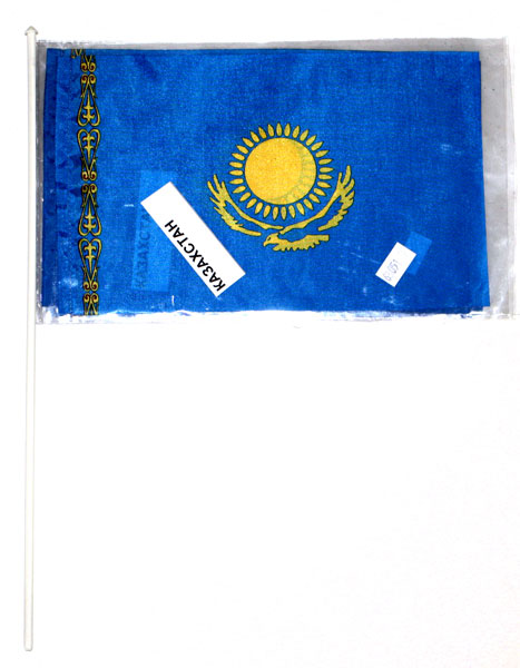 Прапор Казахстан 14,5 х 23 см настільний, поліестер П-3