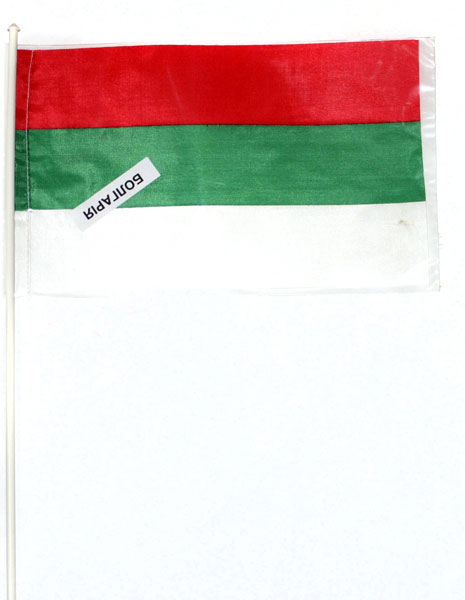 Прапор Болгарія 14‚5 х 23 см настільний, поліестер П-3