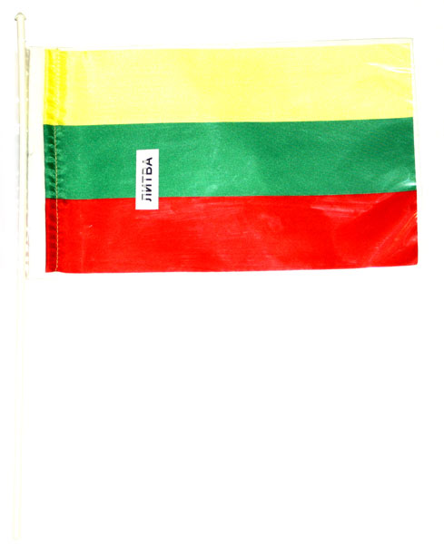 Прапор Литва 14,5 х 23 см настільний, поліестер П-3