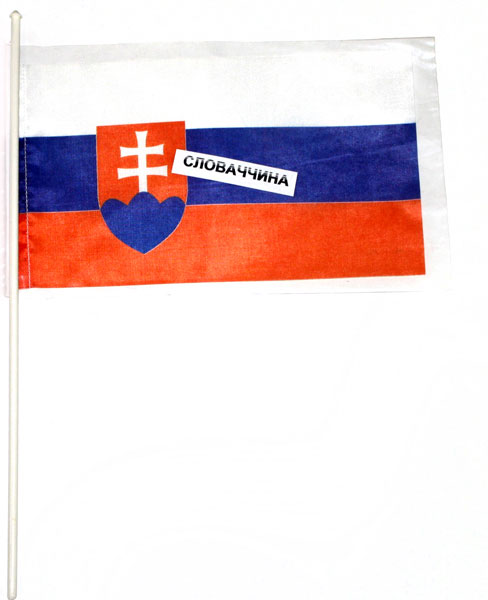 Прапор Словаччина 14,5 х 23 см настільний, поліестер П-3