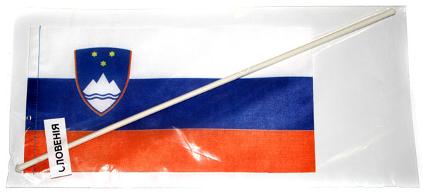 Прапор Словенія 14,5 х 23 см настільний, поліестер П-3