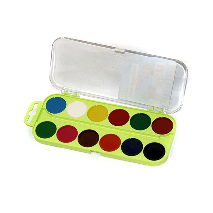 Фарба акварель медова Craft&Joy 12 кольорів, без пензлика, пластикова коробка 312046/Cr