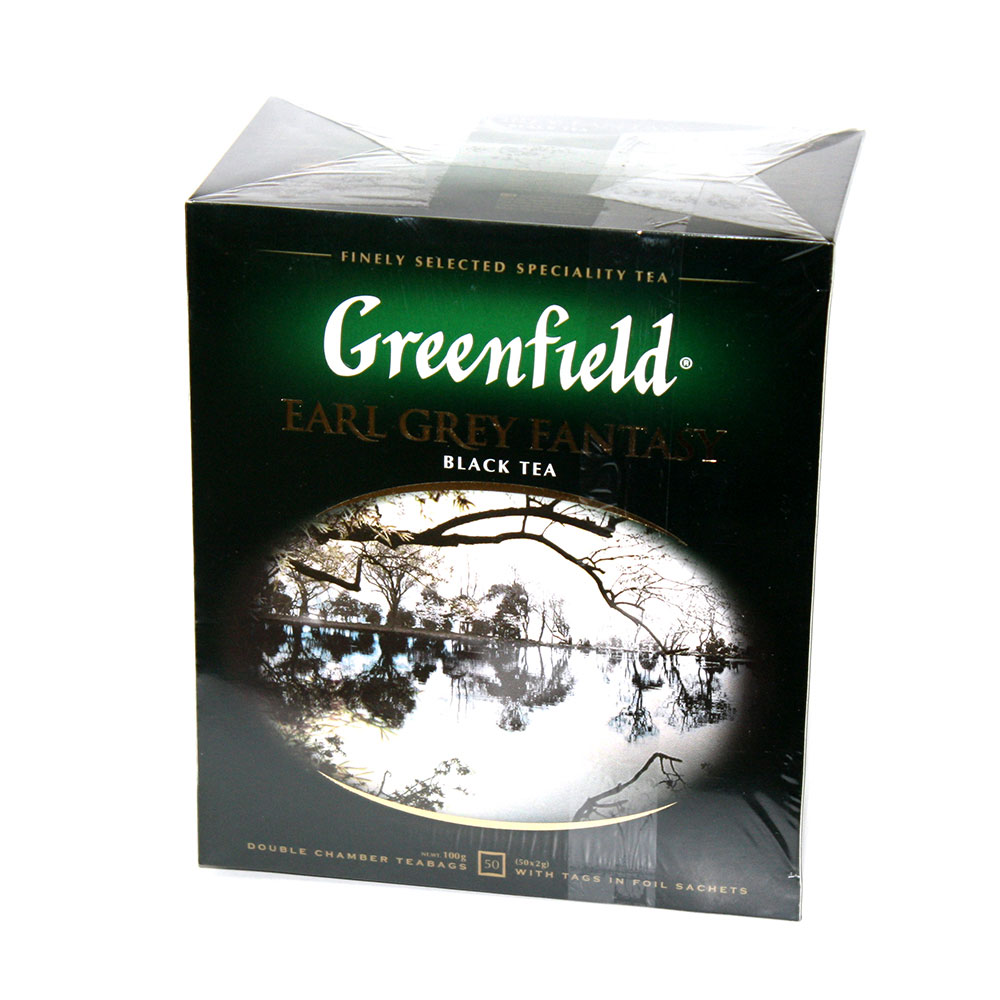 Чай Greenfield Earl Grey чорний (50 пакетів х 2 г) з бергамотом
