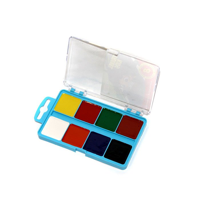 Фарба акварель медова Travel Kids 8 кольорів, без пензлика, пластикова коробка 312042/ТК