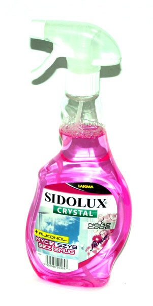 Засіб для миття вікон та скляних поверхонь Sidolux Crystal 0,5 л, тригер