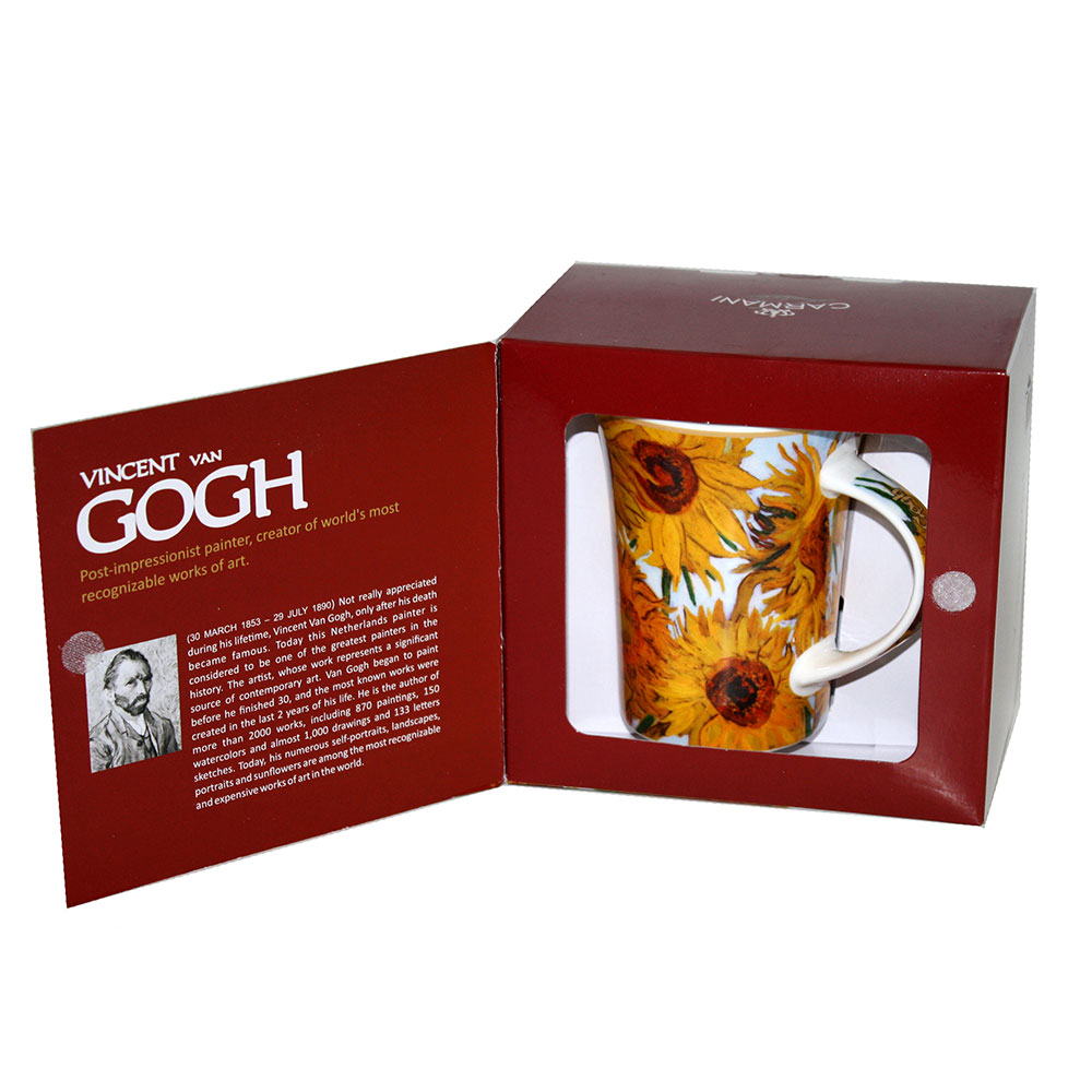 Кружка порцелянова CARMANI Ван Гог "Соняшники", 350 мл 830-8106