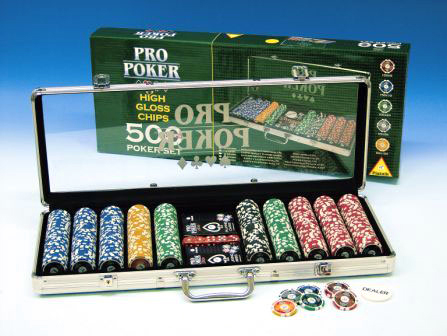 Набір для гри в покер Piatnik Pokerkoffer, 500 штук 7904/790096