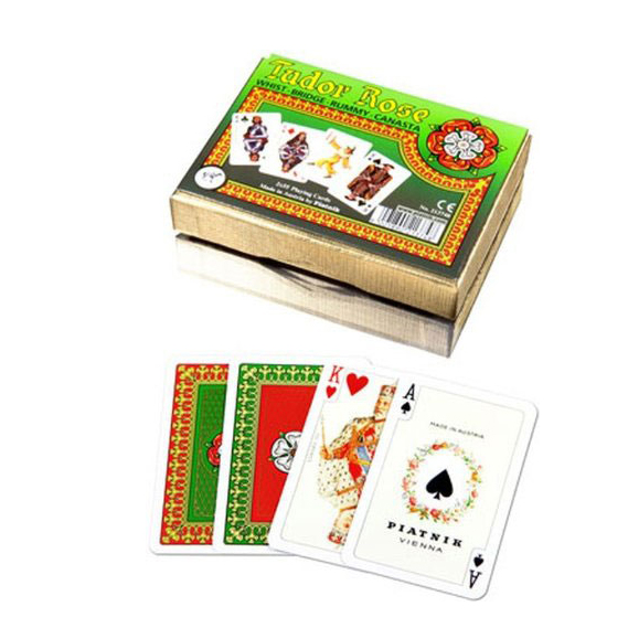 Карти гральні для Бріджа Piatnik Tudor Rose‚ Bridge, комплект з 2 колод по 55 карт 2137