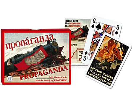 Карти гральні для бріджа Piatnik Propaganda Factory Bridge комплект 2 колоди по 55 карт 2221