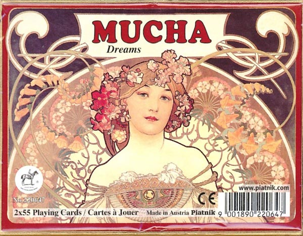 Карти гральні Piatnik Mucha Dreams, комплект 2 колоди по 55 карт 2206