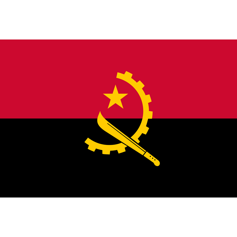 Прапор Ангола 14‚5 х 23 см настільний, поліестер П-3