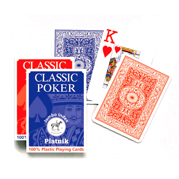Карти гральні для Покера Piatnik Poker Jumbo Index, 100% пластик, 55 карт 1361