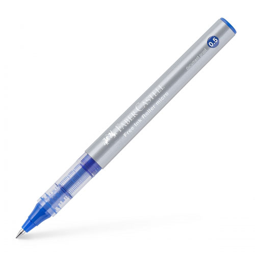 Ручка ролер Faber-Castell Free Ink 0,5 мм, колір синій 348501
